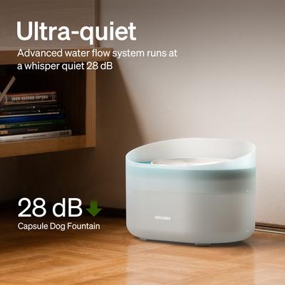 Show full view: Petlibro Capsule Ultra-Quiet Dog Water Fountain, White, 2.1-gal slide 7 of 12