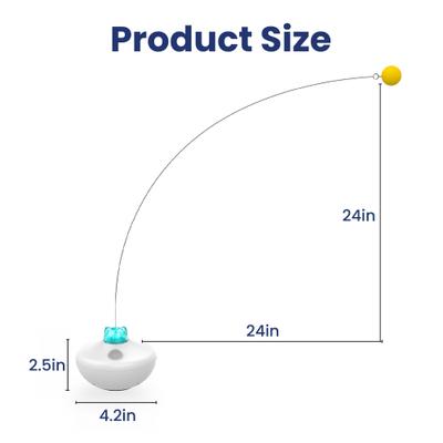 Show full view: PawsPik Interactive Rechargeable Exercise Tumbler Cat Toy, White slide 8 of 10