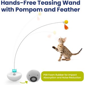 PawsPik Interactive Rechargeable Exercise Tumbler Cat Toy, White