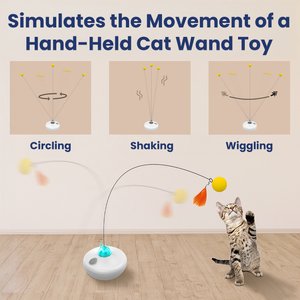 PawsPik Interactive Rechargeable Exercise Tumbler Cat Toy, White