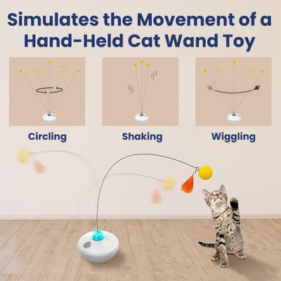 Show full view: PawsPik Interactive Rechargeable Exercise Tumbler Cat Toy, White slide 3 of 10