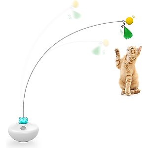 PawsPik Interactive Rechargeable Exercise Tumbler Cat Toy, White