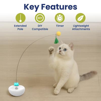 Show full view: PawsPik Interactive Rechargeable Exercise Tumbler Cat Toy, White slide 2 of 10