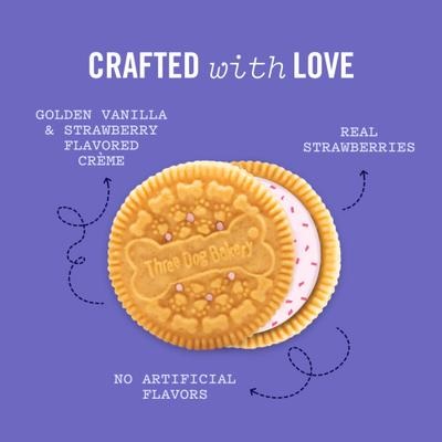 Show full view: Three Dog Bakery Strawberry Shortcake Lick'n Crunch Cookie Dog Treats, 13-oz box slide 4 of 6