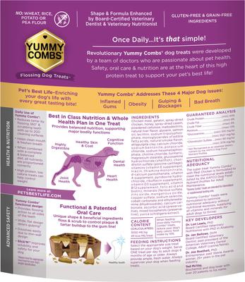 Show full view: Yummy Combs Chicken Flossing Dental Dog Treats, Small, 42 count slide 3 of 9