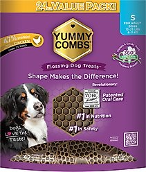 Yummy Combs Chicken Flossing Dental Dog Treats, Small, 42 count
