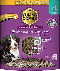 Yummy Combs Chicken Flossing Dental Dog Treats, X-Small, 96 count