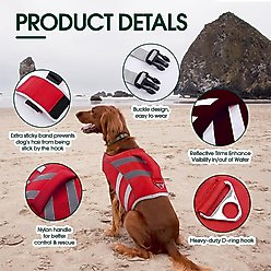 Kuoser Dog Lifejacket, Red, XX-Large slide 2 of 6