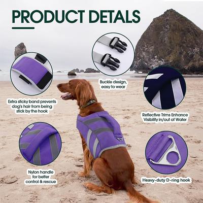 Show full view: Kuoser Dog Lifejacket, Purple, X-Small slide 4 of 7