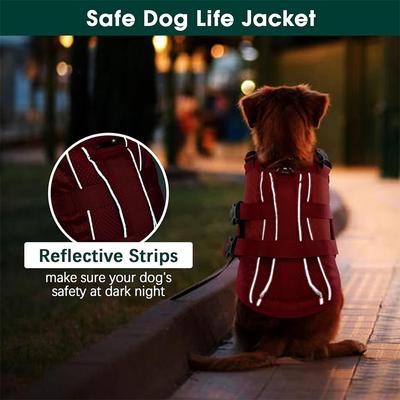 Show full view: Kuoser Dog Life Jacket, Red, X-Small slide 5 of 8