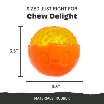 Show full view: BARK Pumpkin Prodigy Dog Toy, Orange, Medium slide 2 of 6