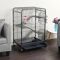 Yaheetech 37-in Small Animal Pet Cage, Black slide 2 of 8