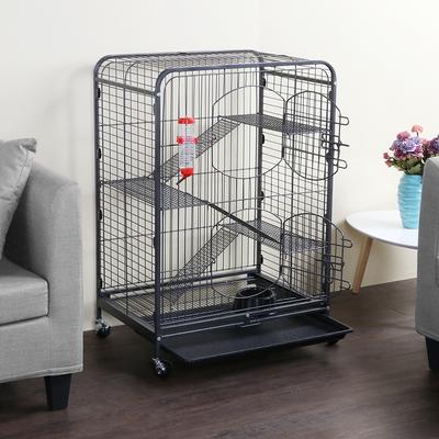 Show full view: Yaheetech 37-in Small Animal Pet Cage, Black slide 2 of 9