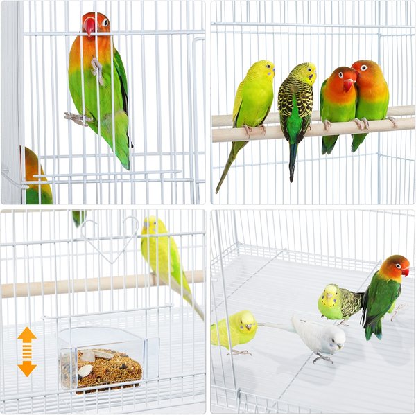 Show full view: Yaheetech Flight Extra Space with Slide-out Tray Bird Cage, White slide 5 of 10