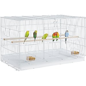 Yaheetech Flight Extra Space with Slide-out Tray Bird Cage, White