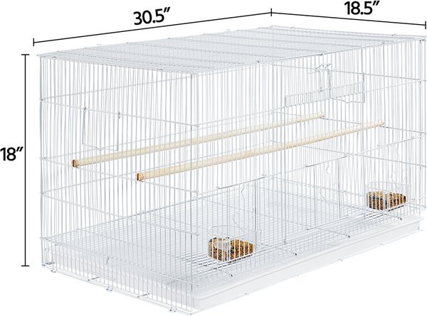 Show full view: Yaheetech Flight Extra Space with Slide-out Tray Bird Cage, White slide 2 of 10