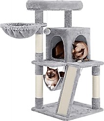 Yaheetech 40-in Cat Tower with Condo, Light Gray slide 2 of 8