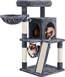 Yaheetech 40-in Cat Tower with Condo, Dark Gray slide 2 of 8