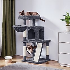 Yaheetech 40-in Cat Tower with Condo, Dark Gray