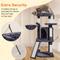 Show in main carousel: Yaheetech 42-in Plush Cat Tree with Perch & Condo, Dark Gray slide 5 of 5