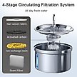 Show in main carousel: Casfuy SY-W08 Ultra-Quiet Multi-Filtration Stainless Steel Dog & Cat Water Fountain, 119-oz slide 7 of 8
