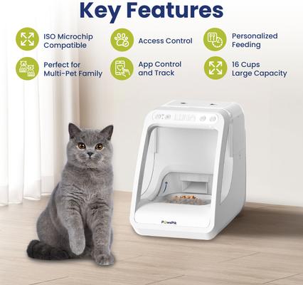 Show full view: PawsPik Automatic Microchip RFID Cat Feeder, 16-cup slide 2 of 13
