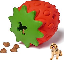 PawsPik Strawberry Treat Dispensing Enrichment Dog Chew Toy