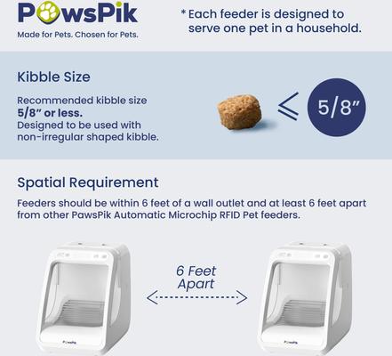 Show full view: PawsPik Automatic Microchip RFID Cat Feeder, 16-cup slide 8 of 13