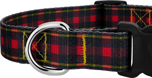 Show full view: Country Brook Design Deluxe Plaid Dog Collar, Red, X-Small slide 6 of 6