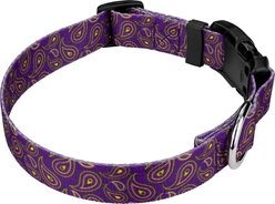 Country Brook Design Deluxe Paisley Dog Collar, Purple, Small slide 2 of 7