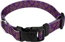 Country Brook Design Deluxe Paisley Dog Collar, Purple, Large
