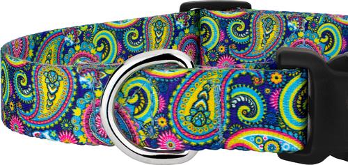 Show full view: Country Brook Design Deluxe Paisley Dog Collar, Yellow, Large slide 6 of 6