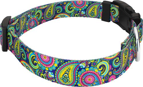 Show full view: Country Brook Design Deluxe Paisley Dog Collar, Yellow, Large slide 5 of 6