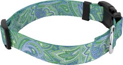 Country Brook Design Deluxe Paisley Dog Collar, Green, X-Small slide 2 of 5