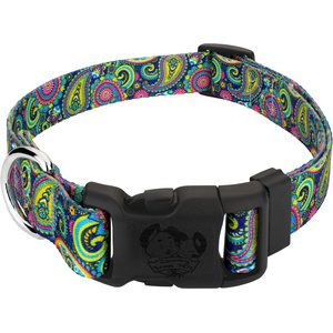 Country Brook Design Deluxe Paisley Dog Collar, Yellow, Small