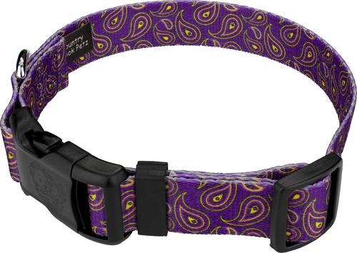 Show full view: Country Brook Design Deluxe Paisley Dog Collar, Purple, X-Large slide 6 of 8