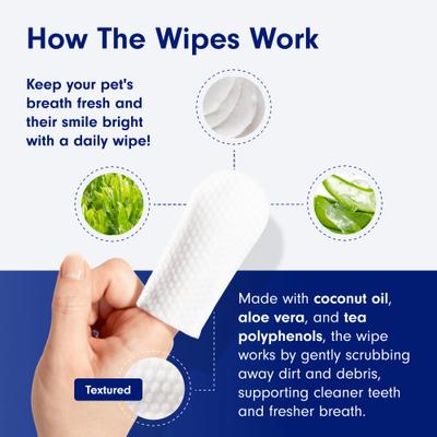 Show full view: PetLab Co. Dental Finger Wipes for Dogs, 30 count slide 5 of 9