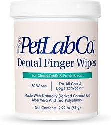 PetLab Co. Dental Finger Wipes for Dogs, 30 count