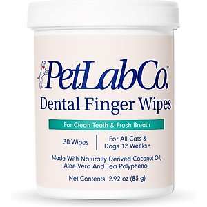 PetLab Co. Dental Finger Wipes for Dogs, 30 count