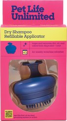 Pet Life Unlimited Dry Shampoo Refillable Applicator for Dogs, Blue