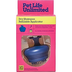 Pet Life Unlimited Dry Shampoo Refillable Applicator for Dogs, Blue