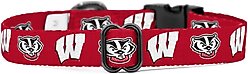 ShopInstaPets Wisconsion Badgers Adjustable Dog Collar, Medium: 19-in neck, 3/4-in wide slide 2 of 4