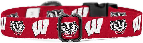 Show full view: ShopInstaPets Wisconsion Badgers Adjustable Dog Collar, Medium: 19-in neck, 3/4-in wide slide 4 of 4