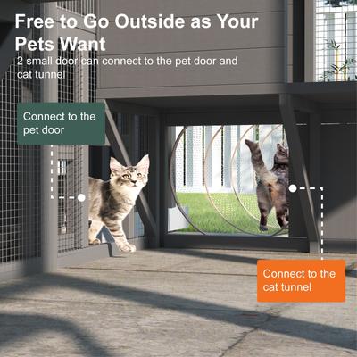 Show full view: TIMHAKA Catio Outdoor Cat Enclosure, Grey slide 3 of 7