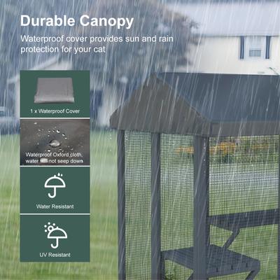 Show full view: TIMHAKA Catio Outdoor Cat Enclosure, Grey slide 5 of 7