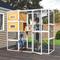 Show in main carousel: TIMHAKA 4 Tier Catio Outdoor Cat House, White/Brown slide 7 of 7