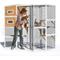 Show in main carousel: TIMHAKA 4 Tier Catio Outdoor Cat House, White/Brown slide 1 of 7