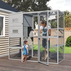 TIMHAKA 4 Tier Catio Outdoor Cat House, Grey slide 2 of 7