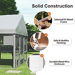 TIMHAKA Weatherproof Catio Outdoor Cat House, Grey slide 2 of 7