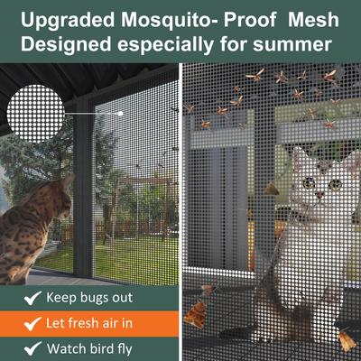 Show full view: TIMHAKA Mosquito Proof Cat Window Perch, Grey slide 6 of 7